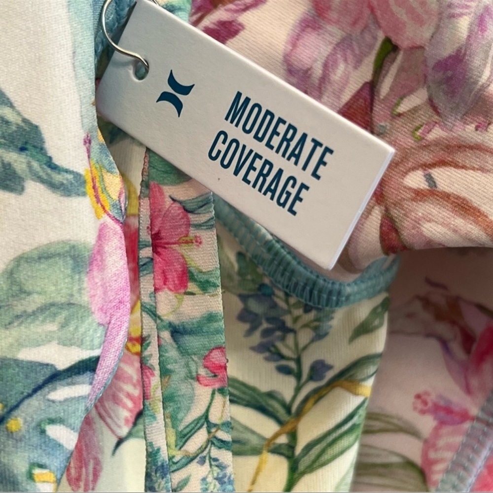 Hurley x LoveShackFancy Max Hawaiian Hibiscus Long Sleeve One piece Bodysuit - Picture 15 of 16